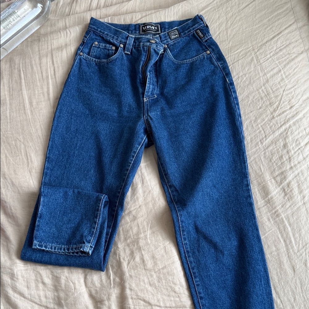 Versace Relaxed Fit Dark Blue Denim Jeans